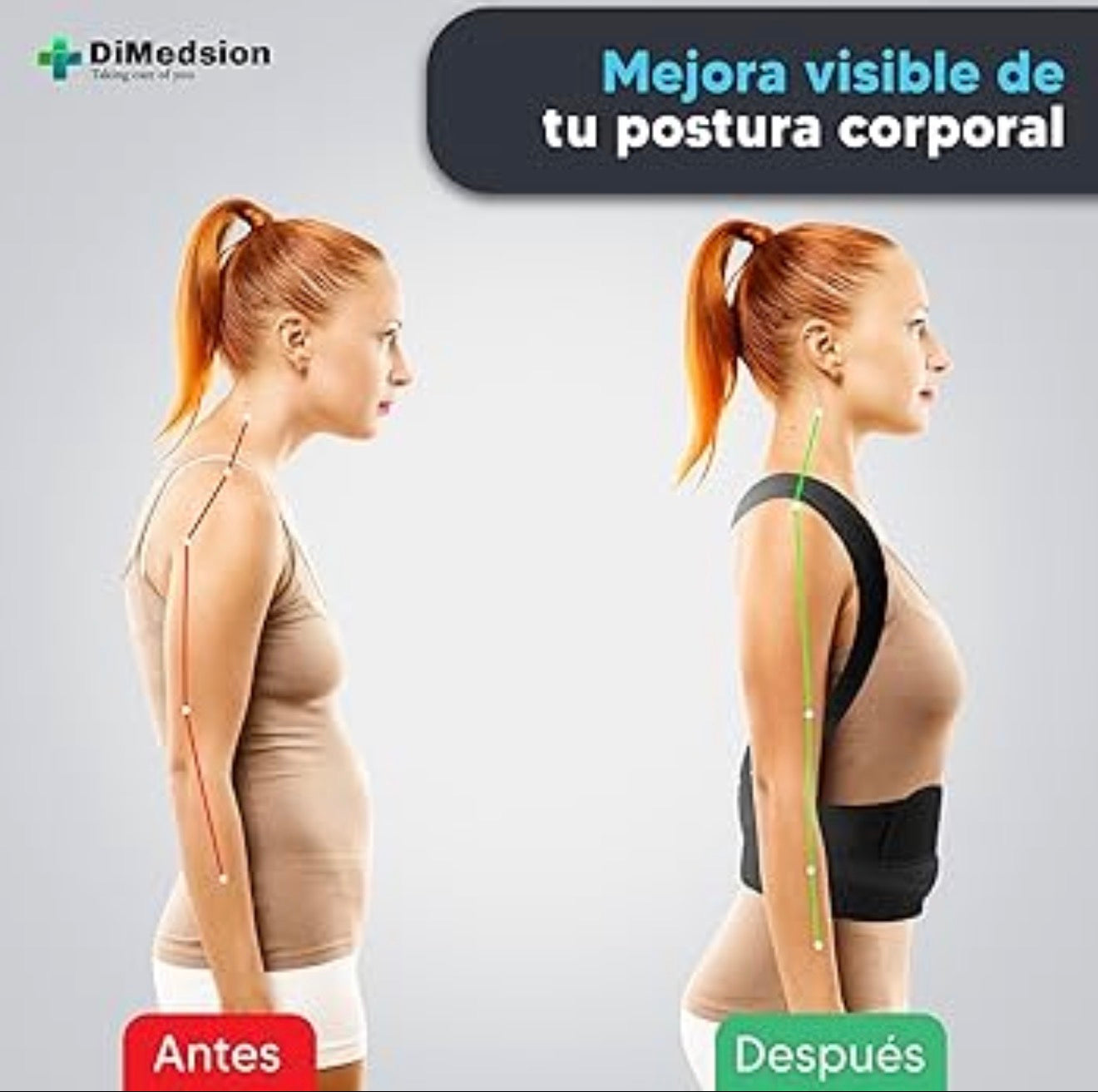 Corrector de Postura Ajustable – Alivia Dolor de Espalda